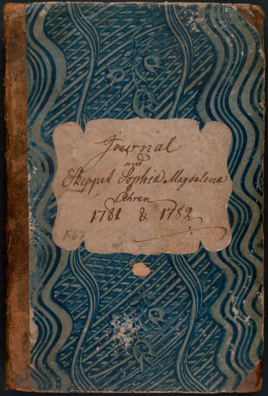 Thumbnail - Journal med skeppet Sophia Magdalena åhren 1781 och 1782